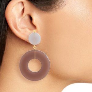 ⭐️ Madewell Circle Drop Brass + Resin Earrings